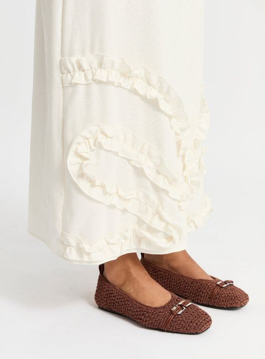 PINOT WHITE LINEN SKIRT