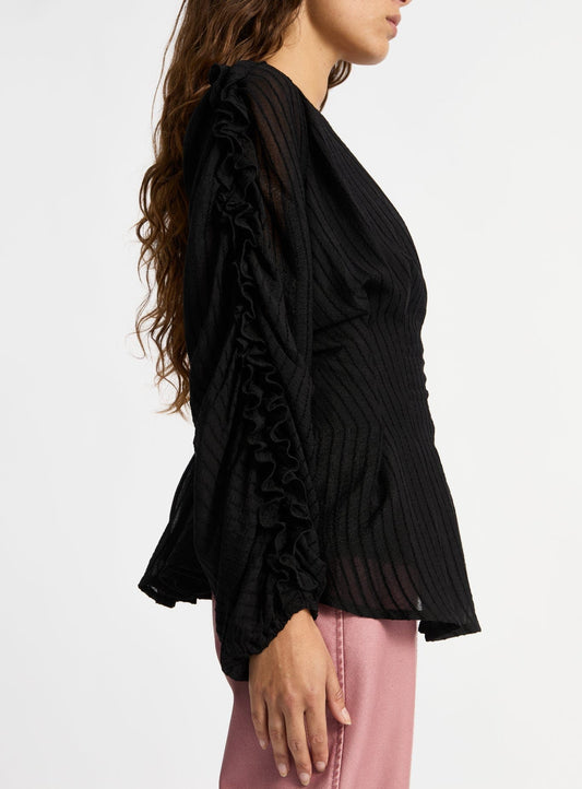 GOYA BLACK PUFF SLEEVE BLOUSE