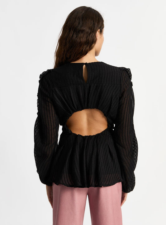 GOYA BLACK PUFF SLEEVE BLOUSE