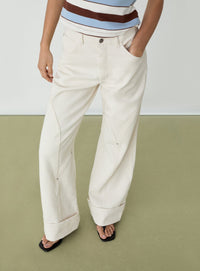 DALLAS ECRU DENIM PANTS