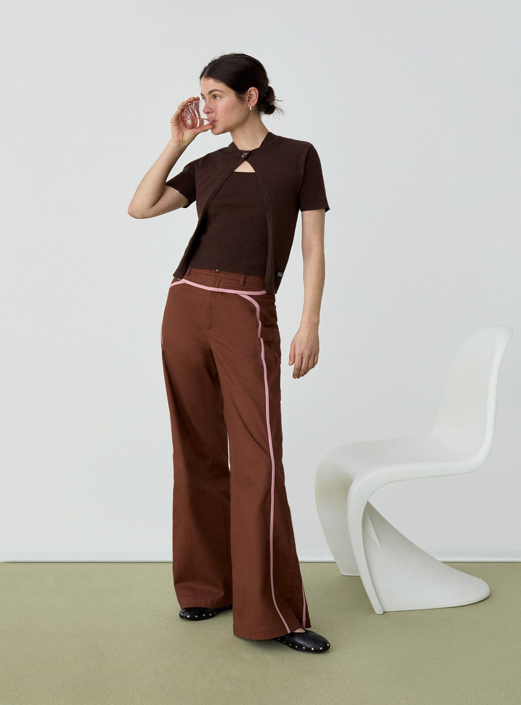 GALA BROWN KNITTED TOP