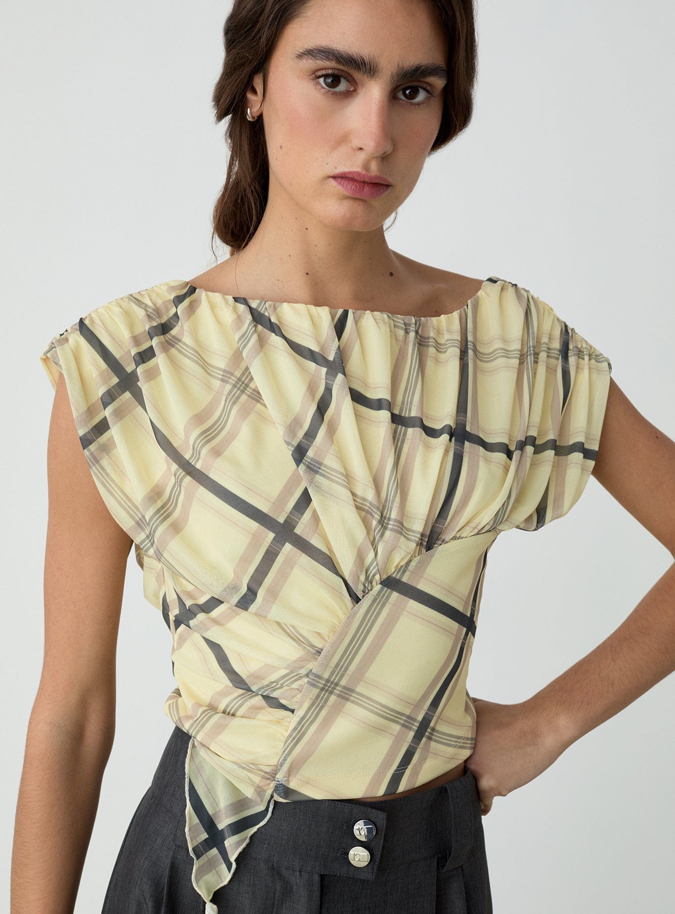 GEMINI BUTTER DRAPED TOP