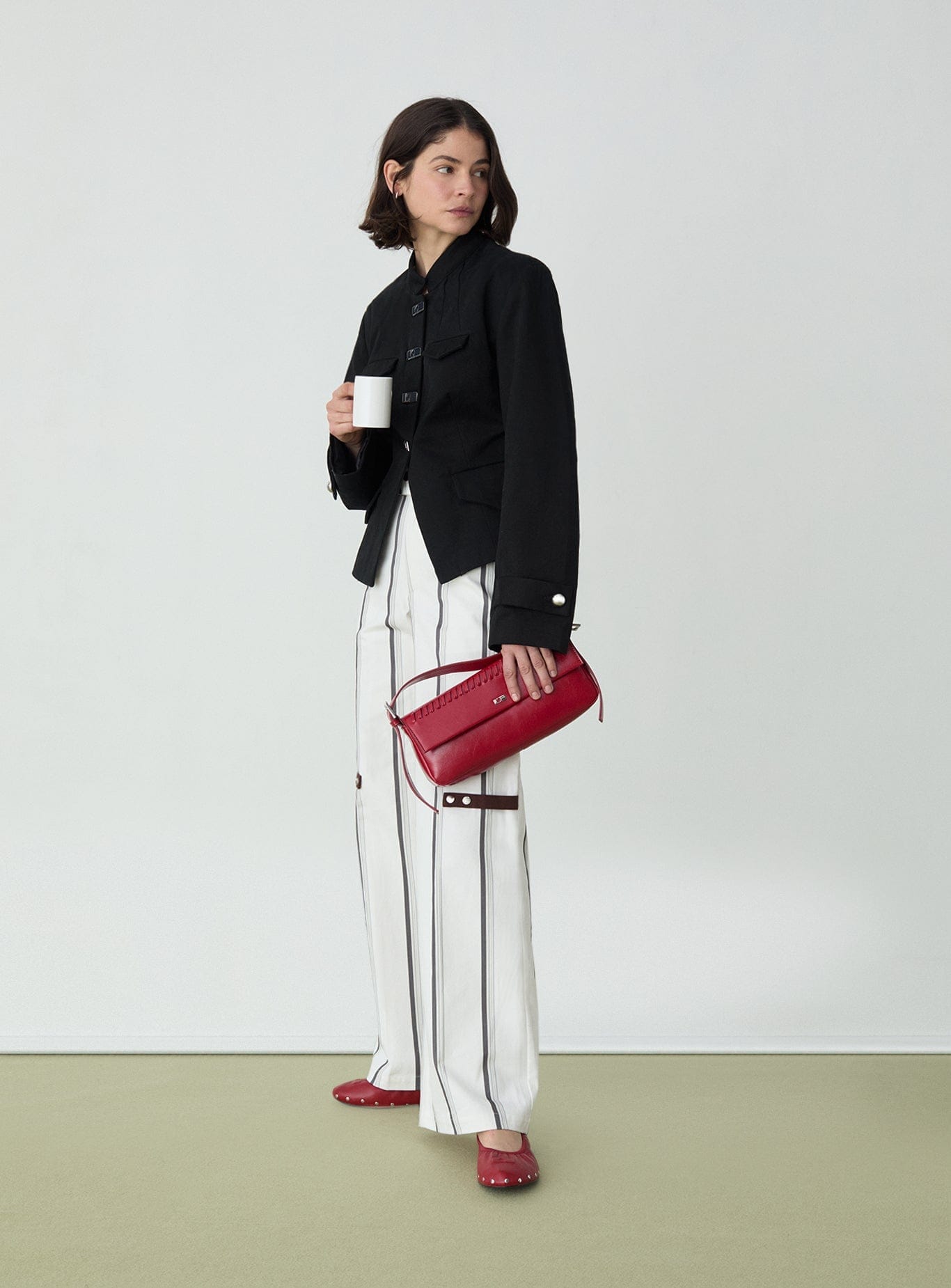 MIRANDA RED BRAIDED BAG