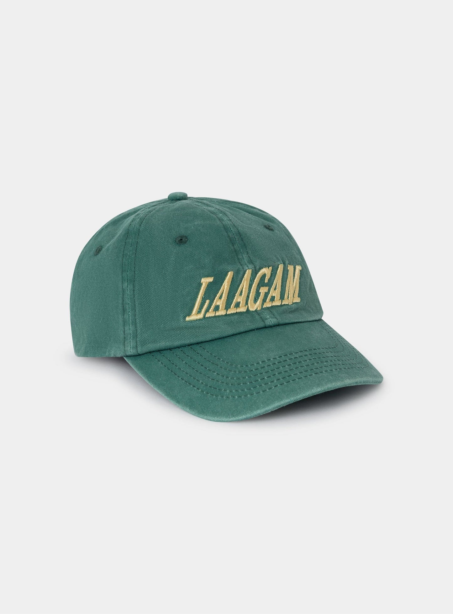 GREEN EMBROIDERED LOGO CAP