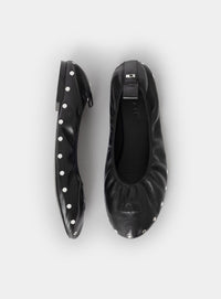 PLIÉ BLACK STUDS BALLERINA