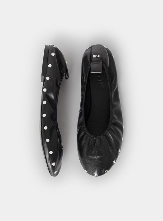 PLIÉ BLACK STUDS BALLERINA