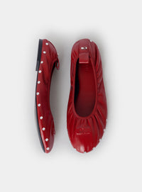 PLIÉ RED STUDS BALLERINA
