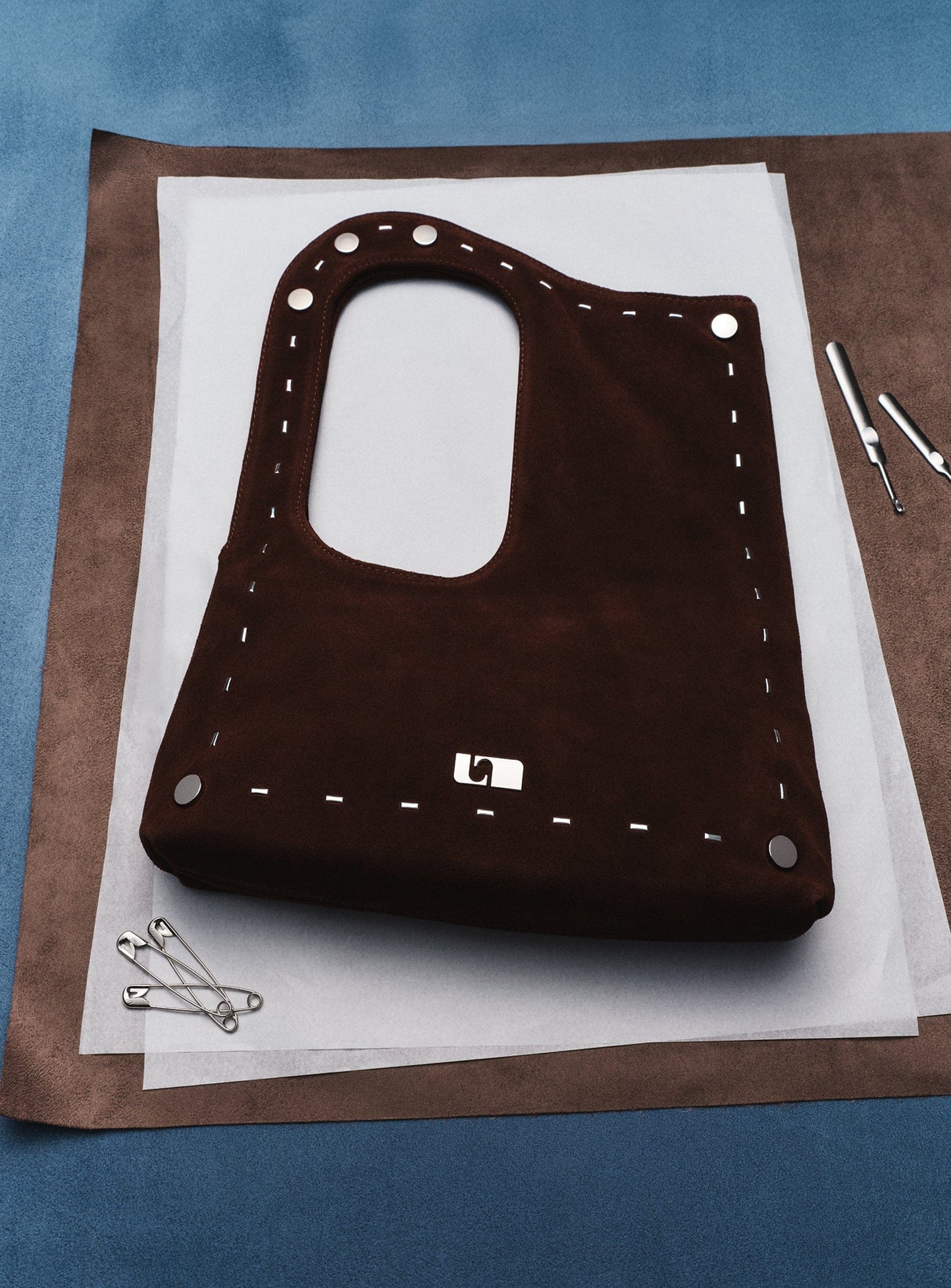 NALIA BROWN SUEDE BAG