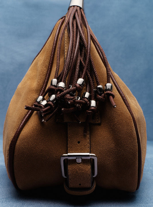 DOLLY CAMEL SUEDE BAG