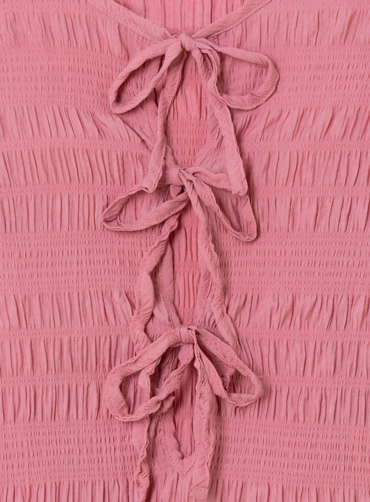 BABET PINK TEXTURED BLOUSE