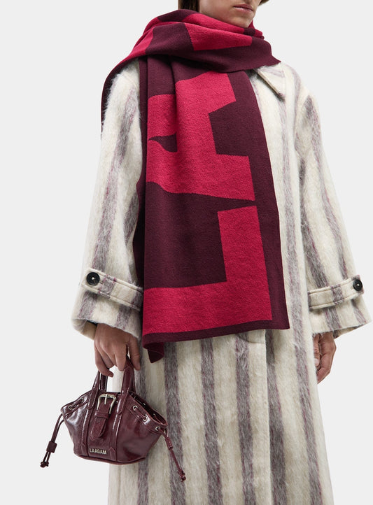 DAMSON PLUM LOGO SCARF