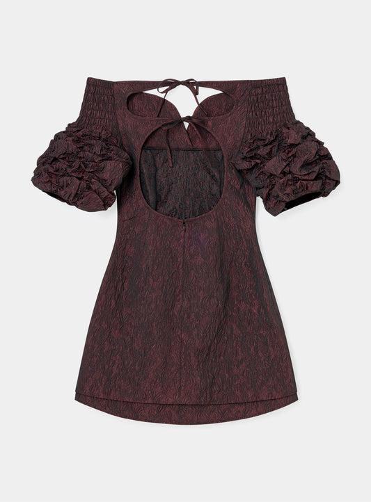 DANIELLE BURGUNDY SHORT DRESS