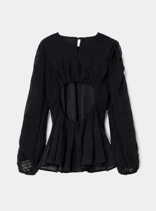 GOYA BLACK PUFF SLEEVE BLOUSE