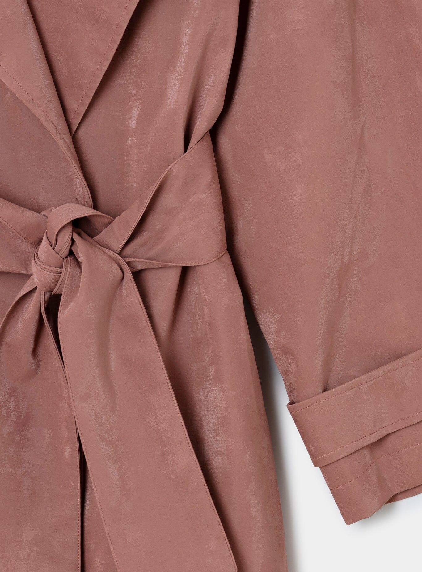 LONDRES PINK TEXTURED TRENCH