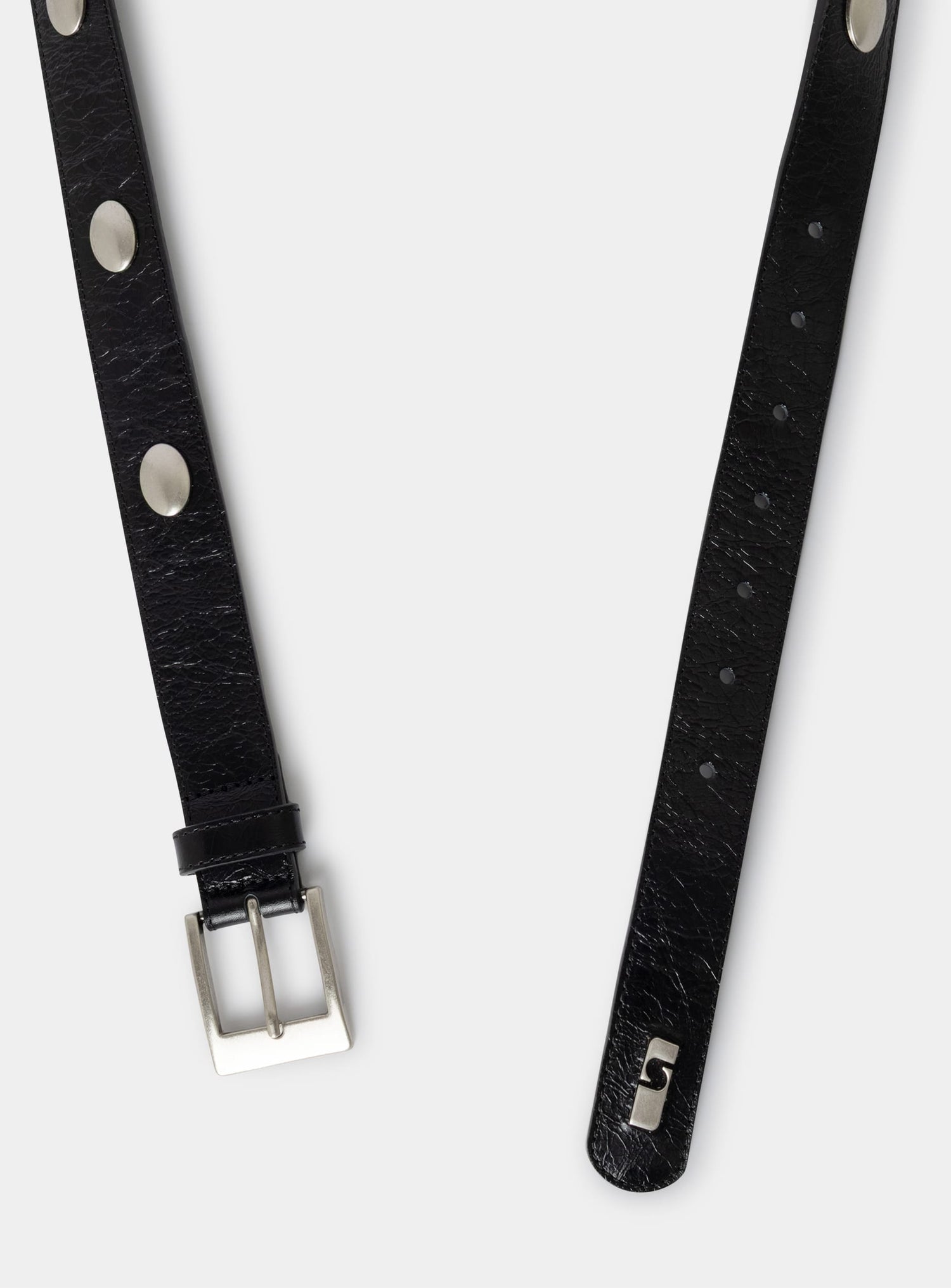 KEIRA STUDS BLACK LEATHER BELT