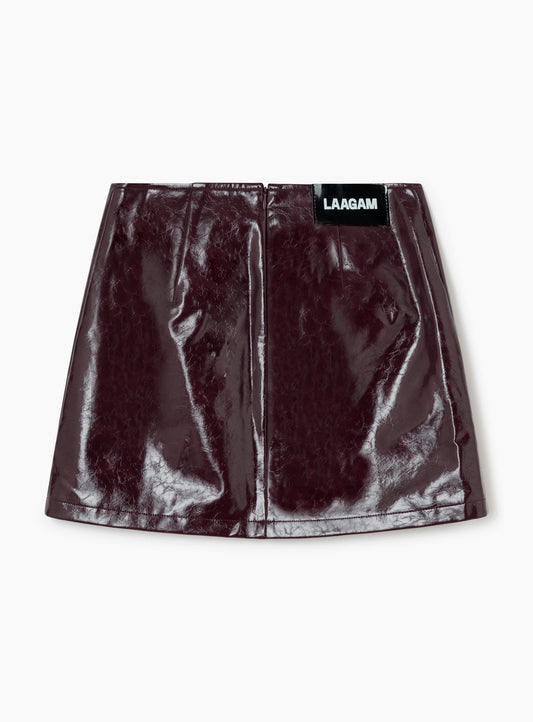 LENA PLUM SHORT SKIRT