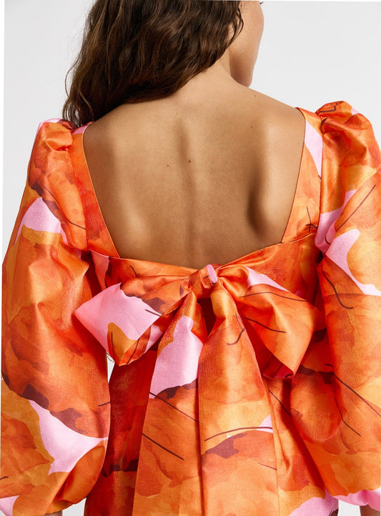 LIZA FLEUR PUFF SLEEVE DRESS