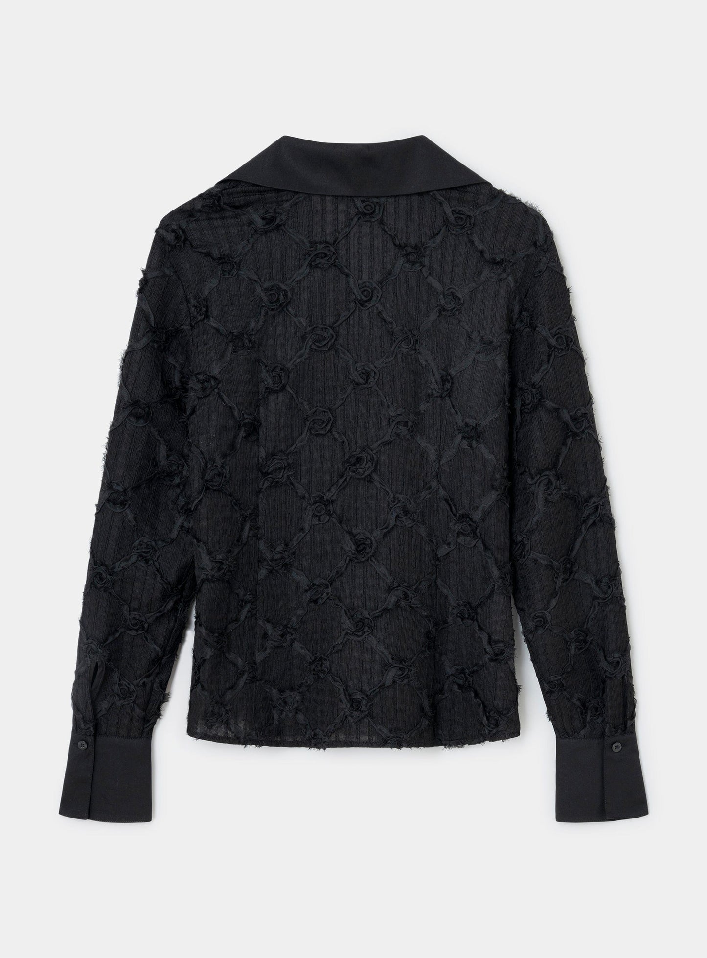 SALLY BLACK TEXTURED SHIRT