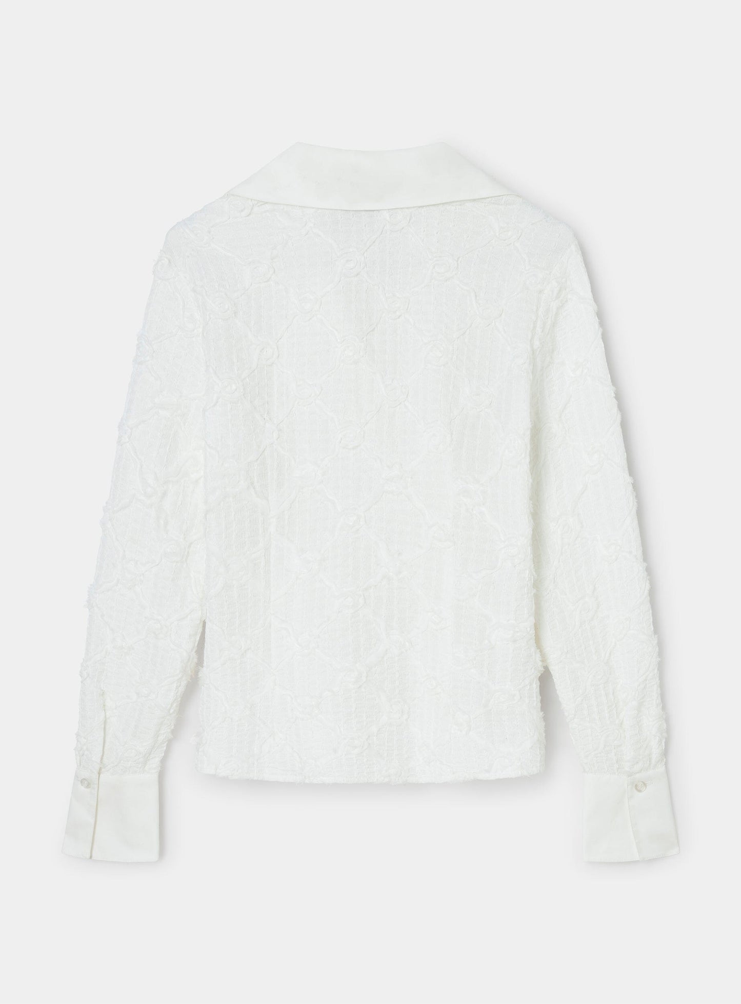 SALLY WHITE TEXTURED SHIRT