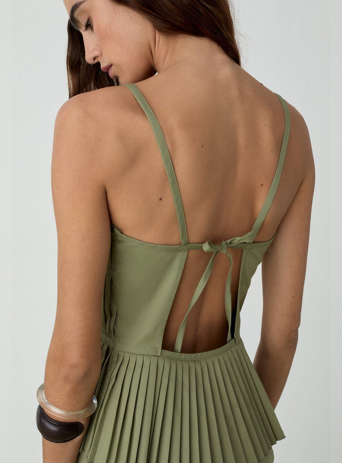 ALMA KHAKI TOP