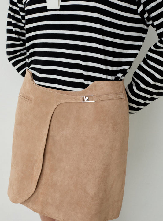 LUANA TAUPE SHORT SKIRT