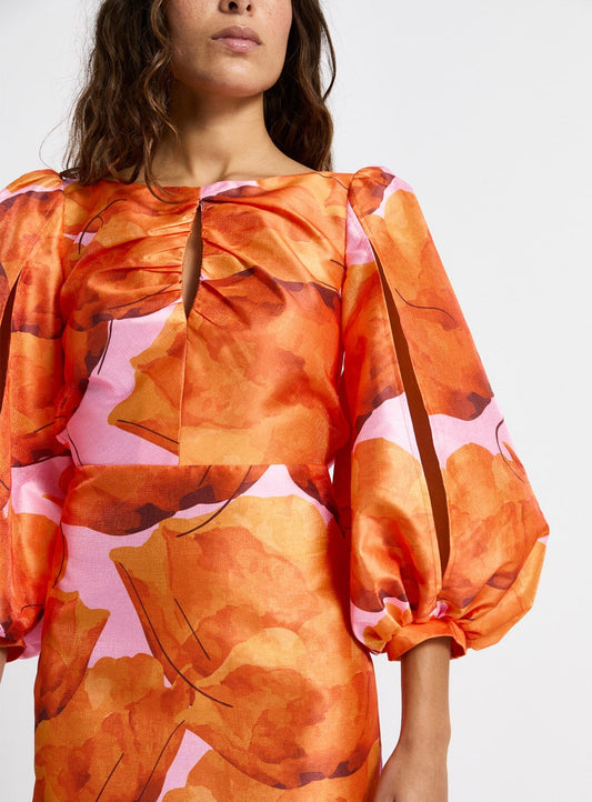 LIZA FLEUR PUFF SLEEVE DRESS
