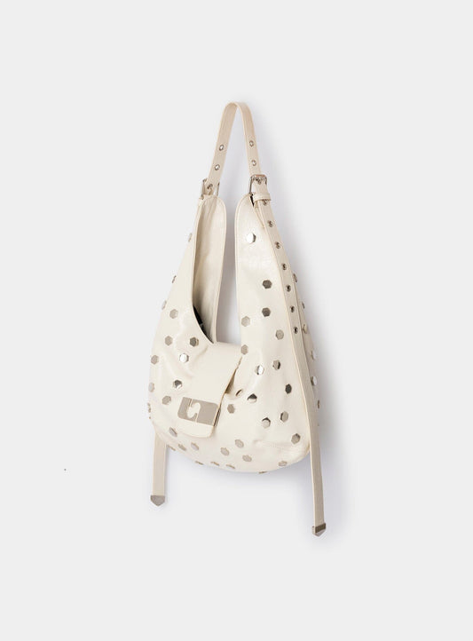 VIXEN ECRU STUDS BAG