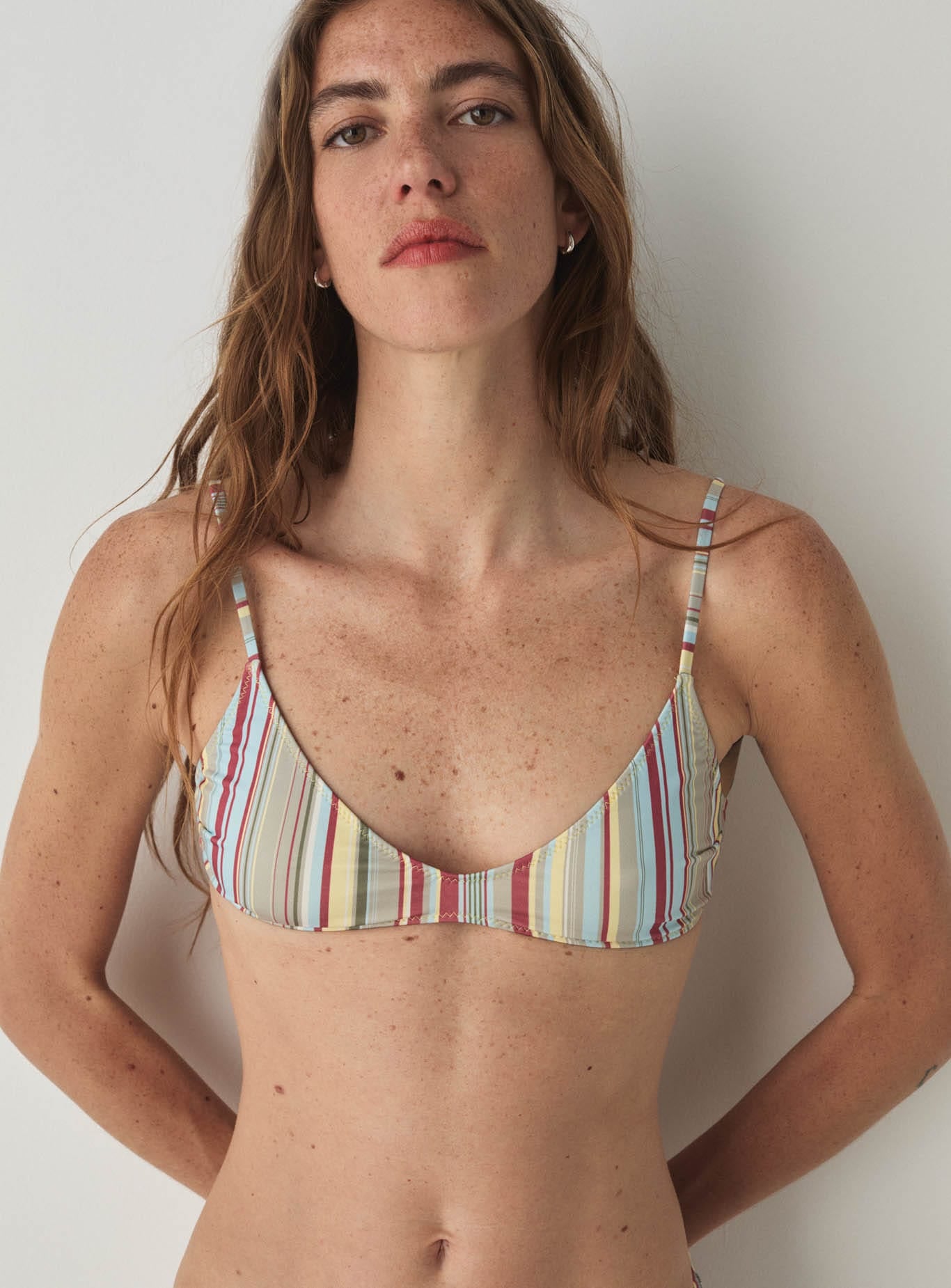 STINE STRIPED BIKINI TOP