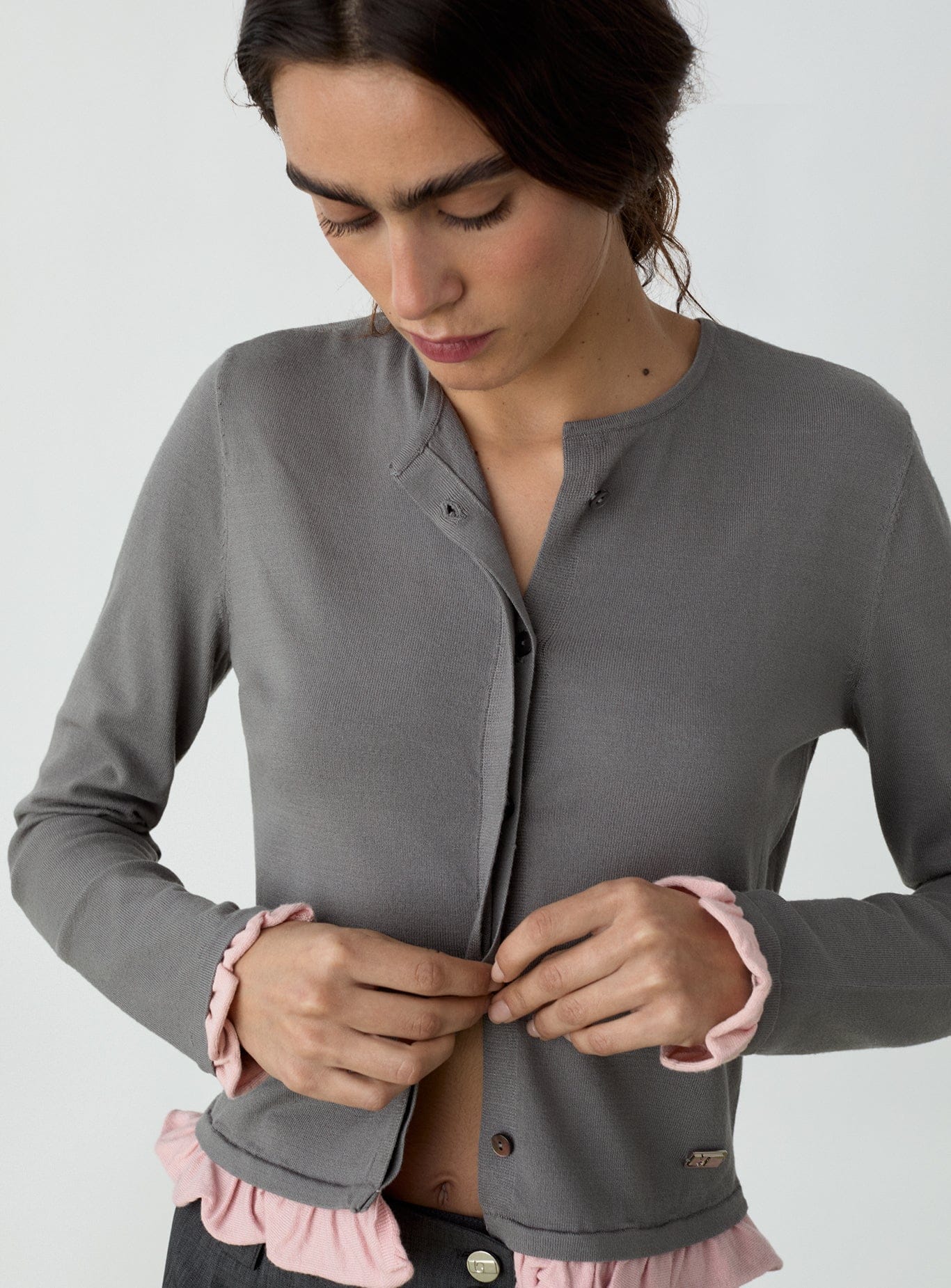 CAMELIA GREY KNITTED TOP