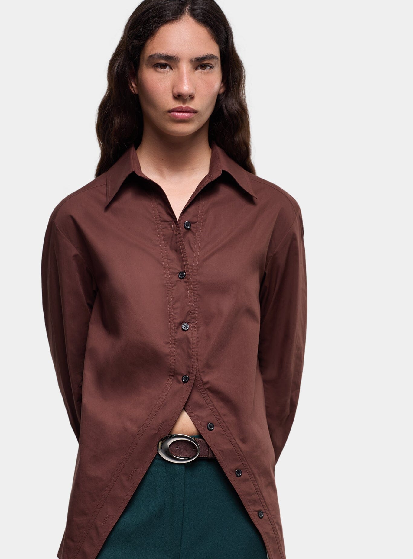 NO BOYFRIEND BROWN SHIRT