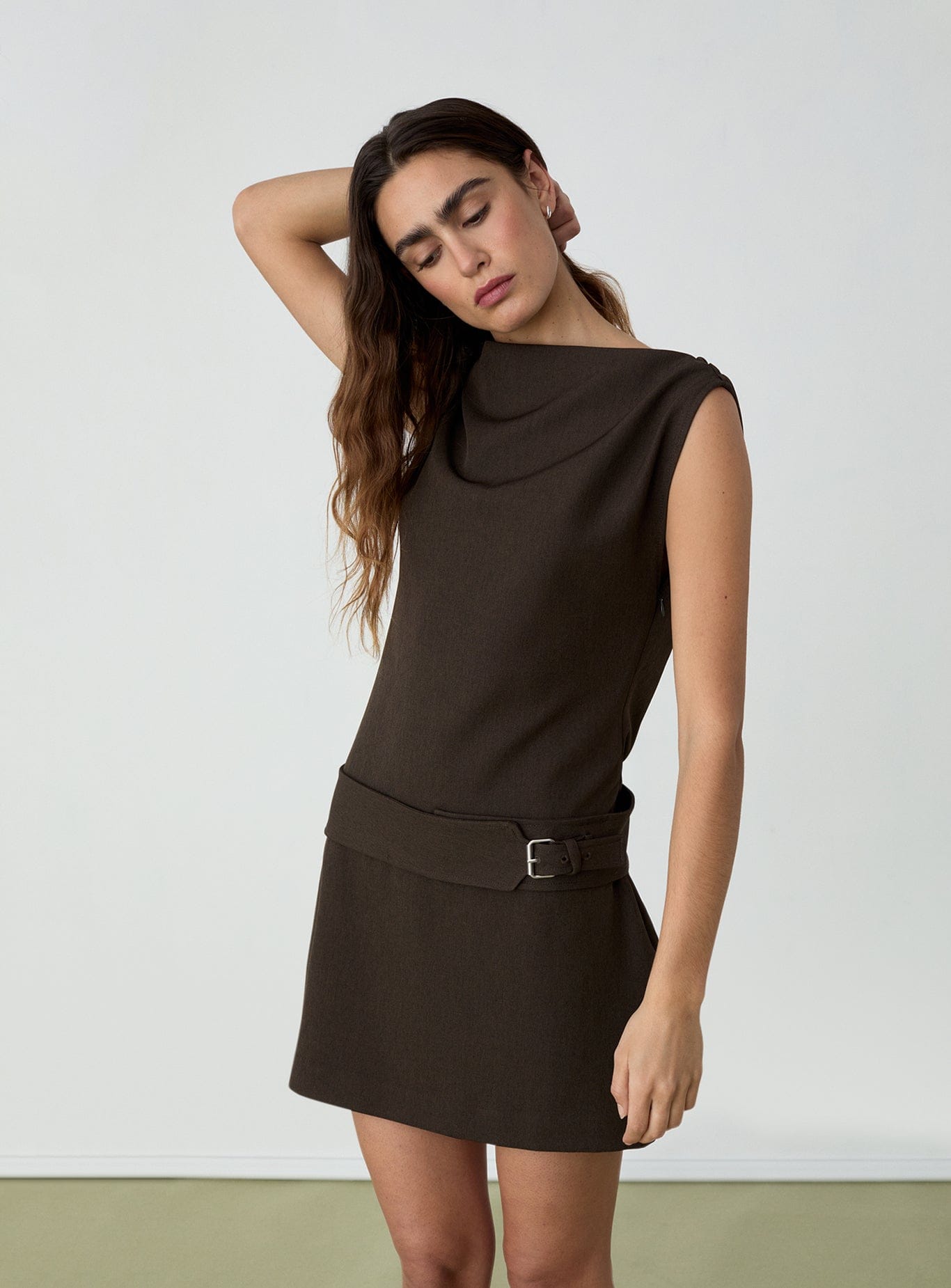 ZOLA BROWN SHORT DRESS