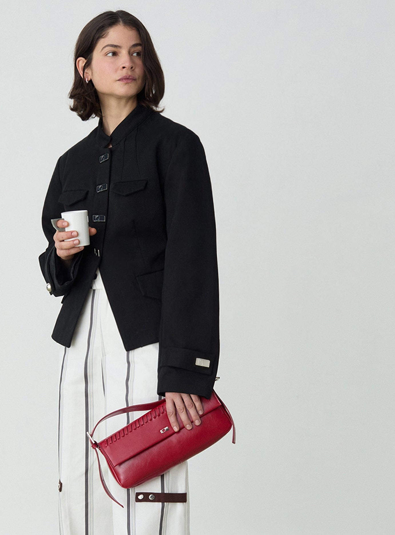 MIRANDA RED BRAIDED BAG