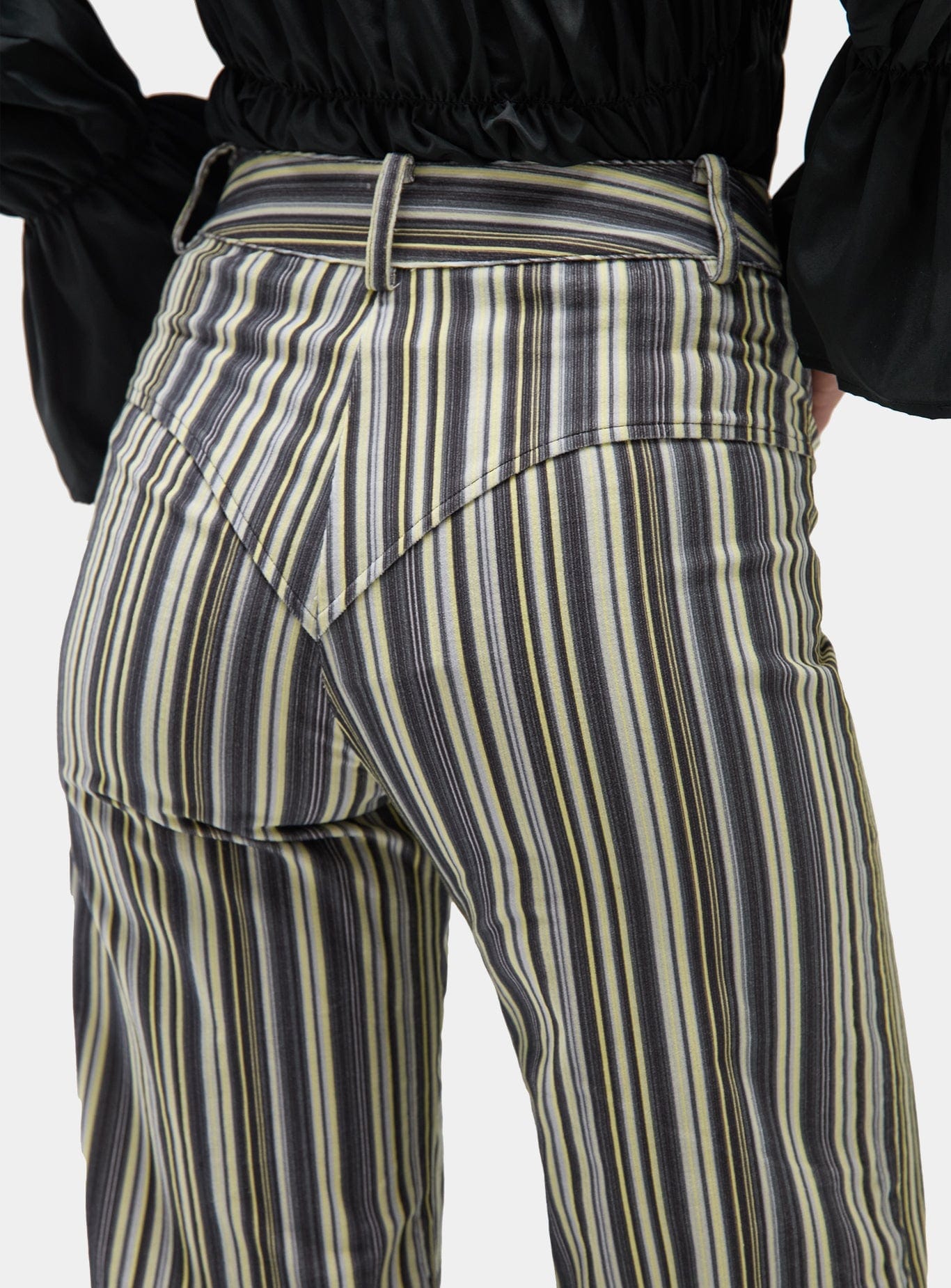 HOLLY CORDUROY GREY STRIPED PANTS