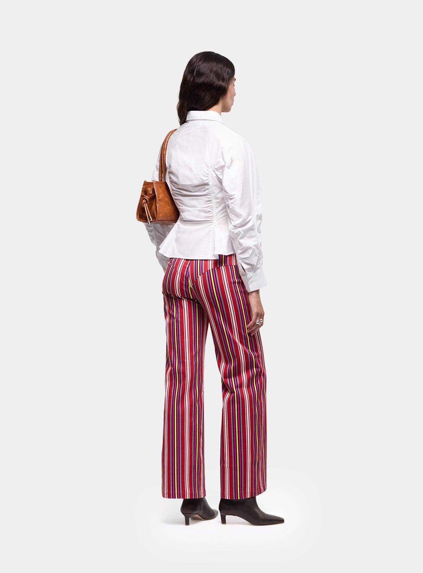 LEROY RED STRIPED TWILL PANTS