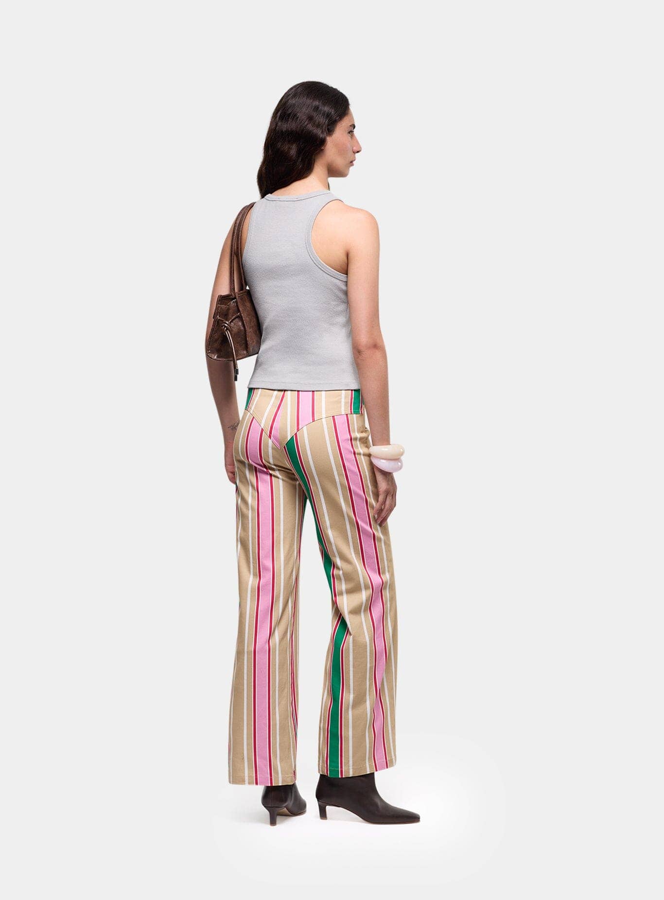 LEROY BROWN STRIPED TWILL PANTS