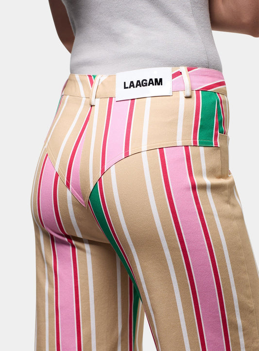 LEROY BROWN STRIPED TWILL PANTS