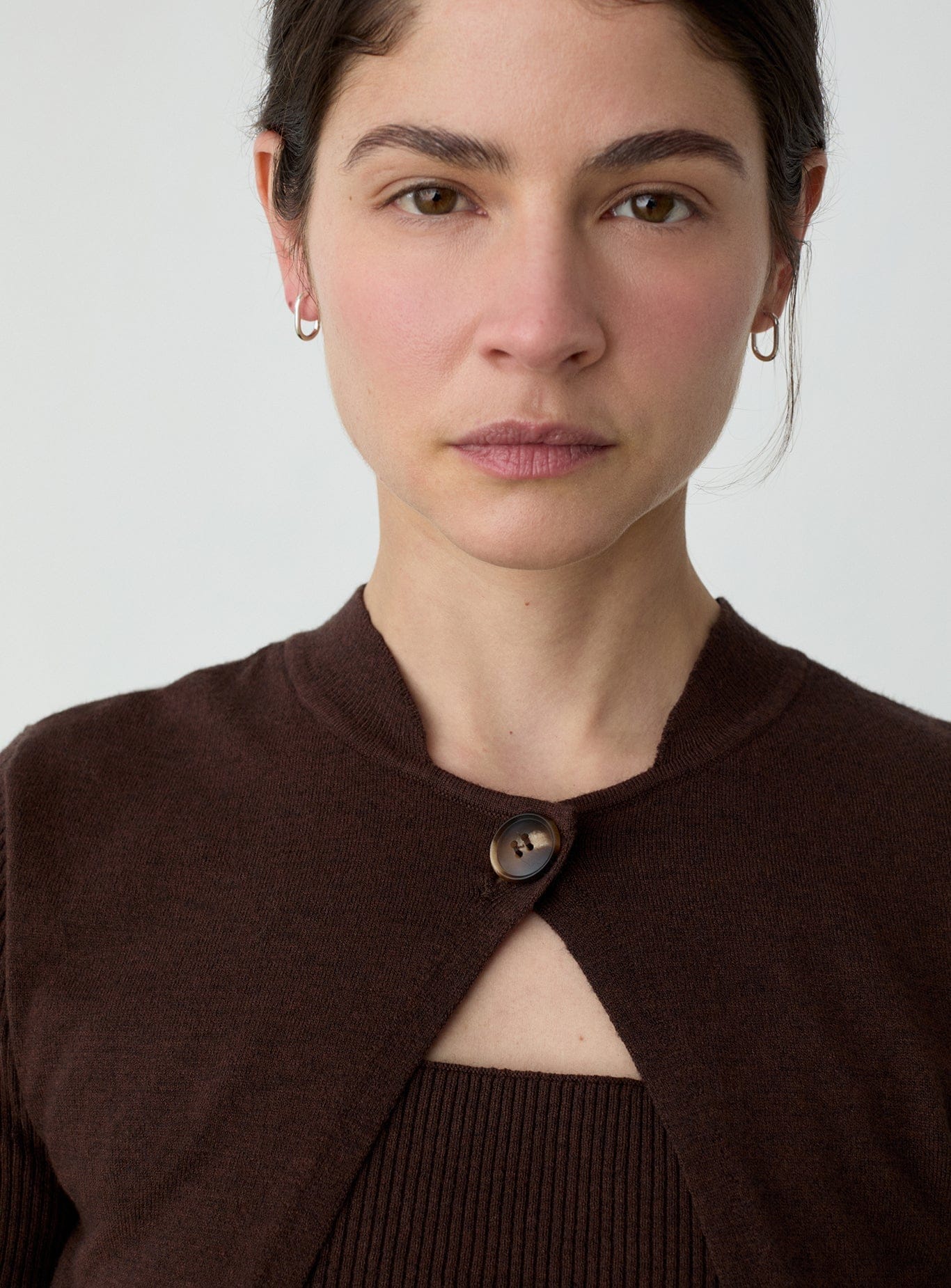 GALA BROWN KNITTED TOP