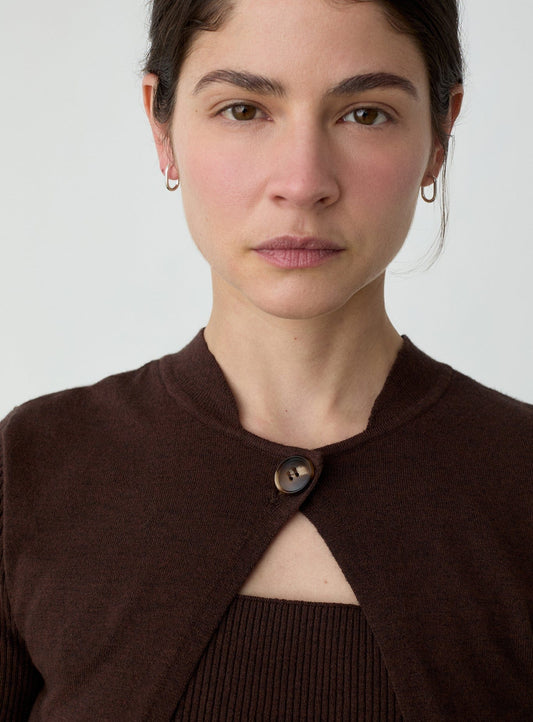 GALA BROWN KNITTED TOP