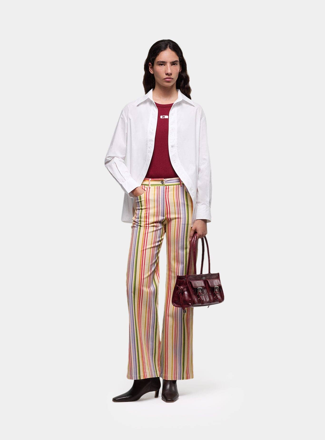 LEROY YELLOW STRIPED TWILL PANTS