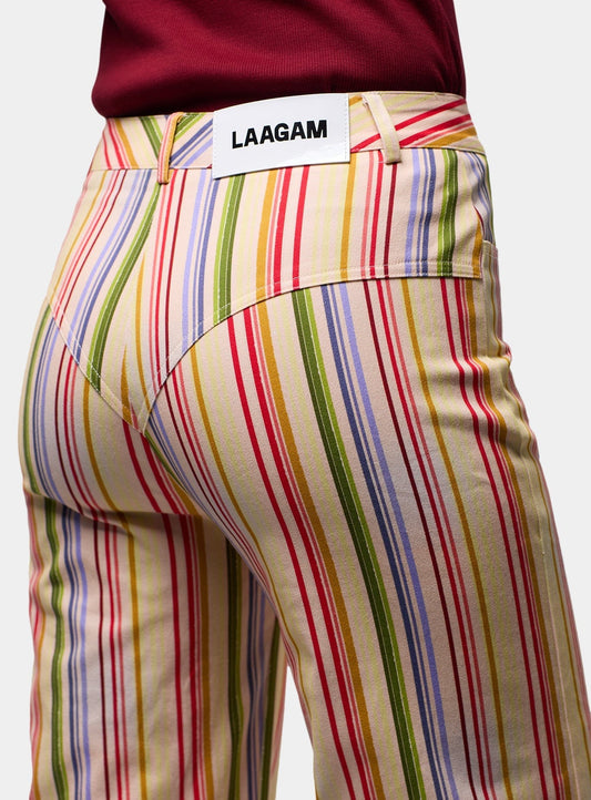 LEROY YELLOW STRIPED TWILL PANTS