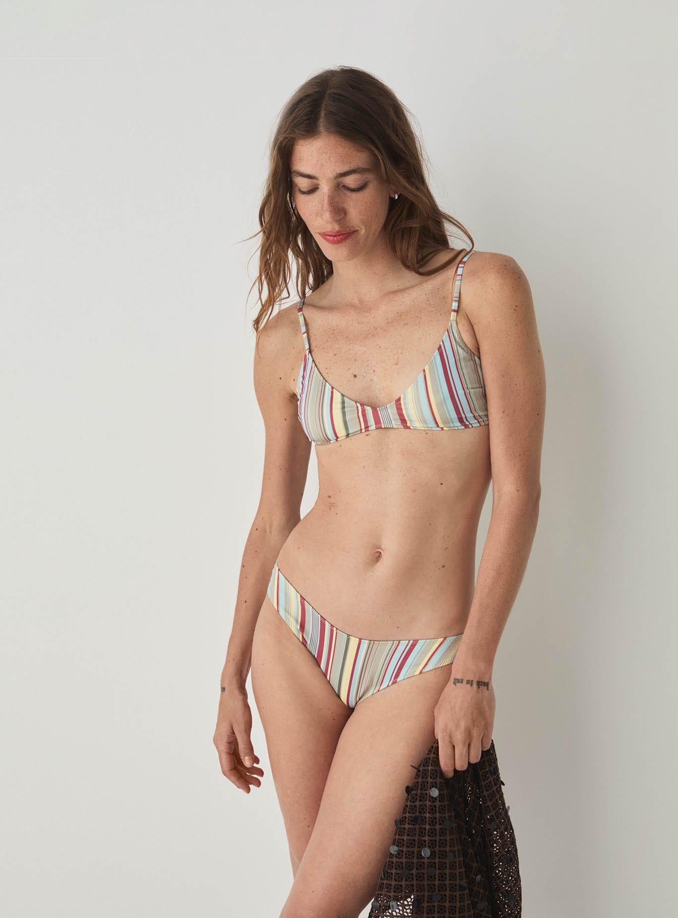 STINE STRIPED BIKINI TOP