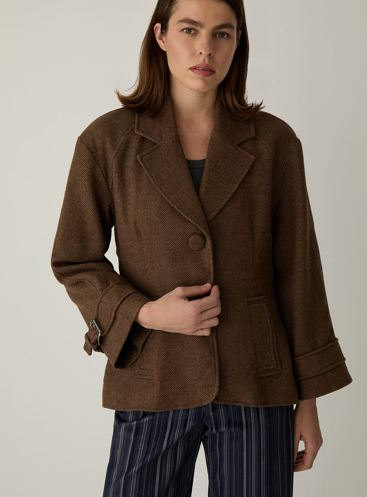 AFRICA BROWN BLAZER JACKET