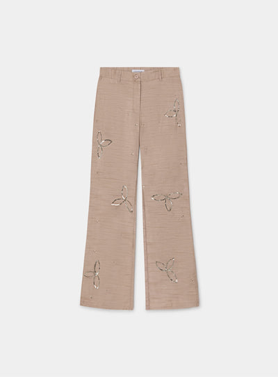 AMELIE SAND TEXTURED PANTS