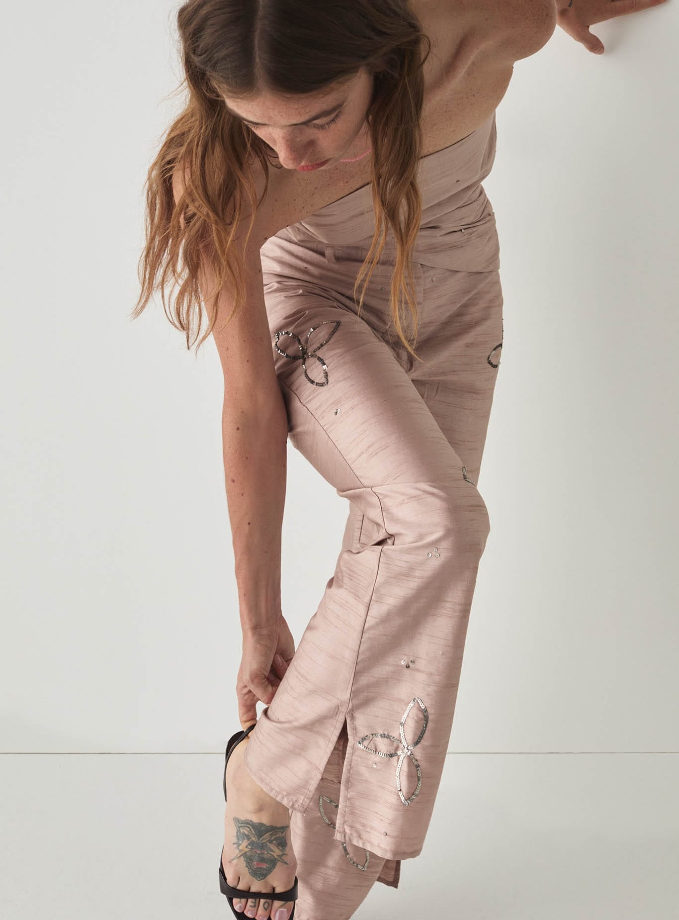 AMELIE SAND TEXTURED PANTS