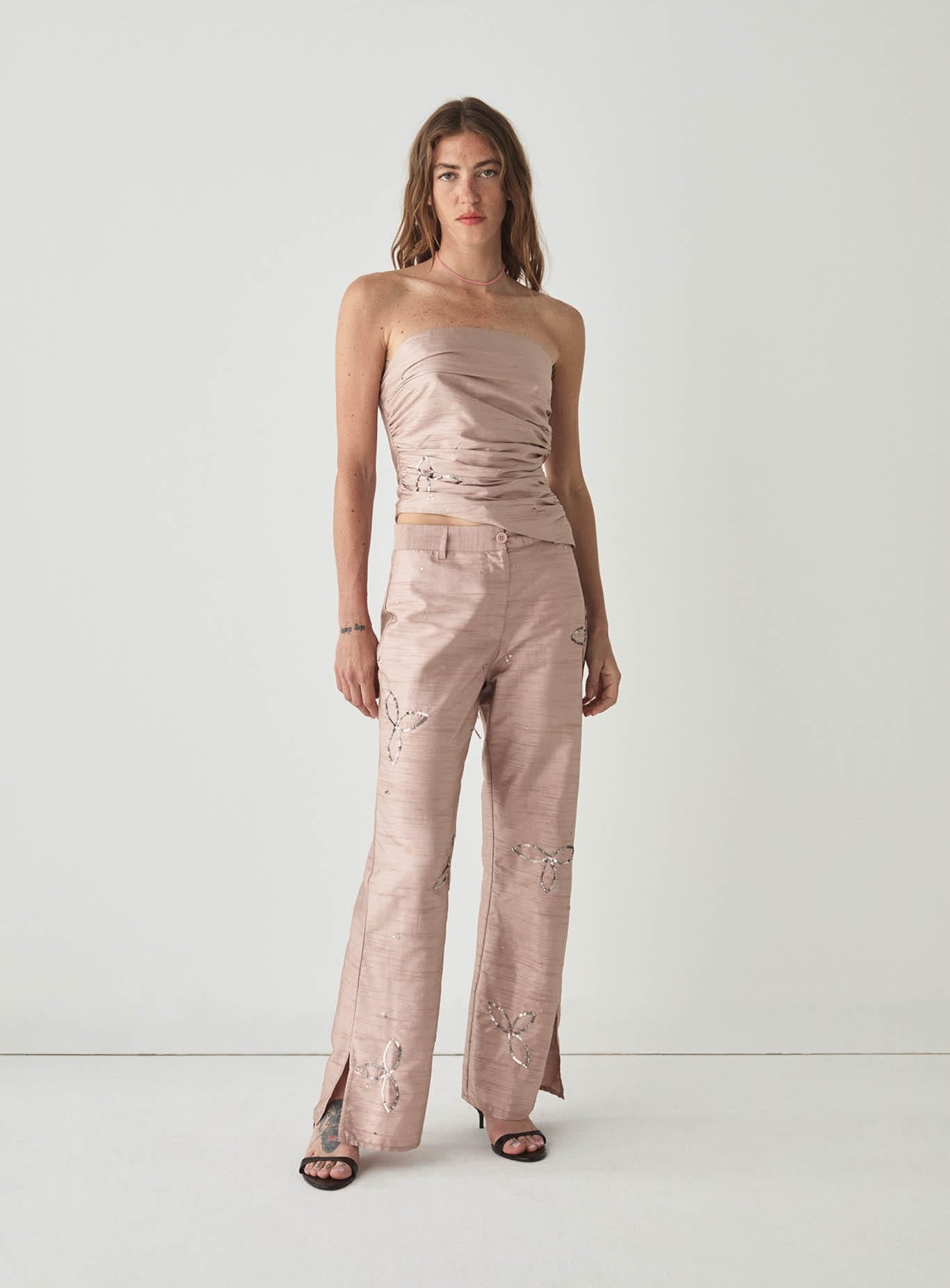 AMELIE SAND TEXTURED PANTS