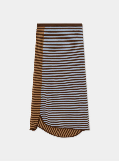 ANISE STRIPED BROWN SKIRT