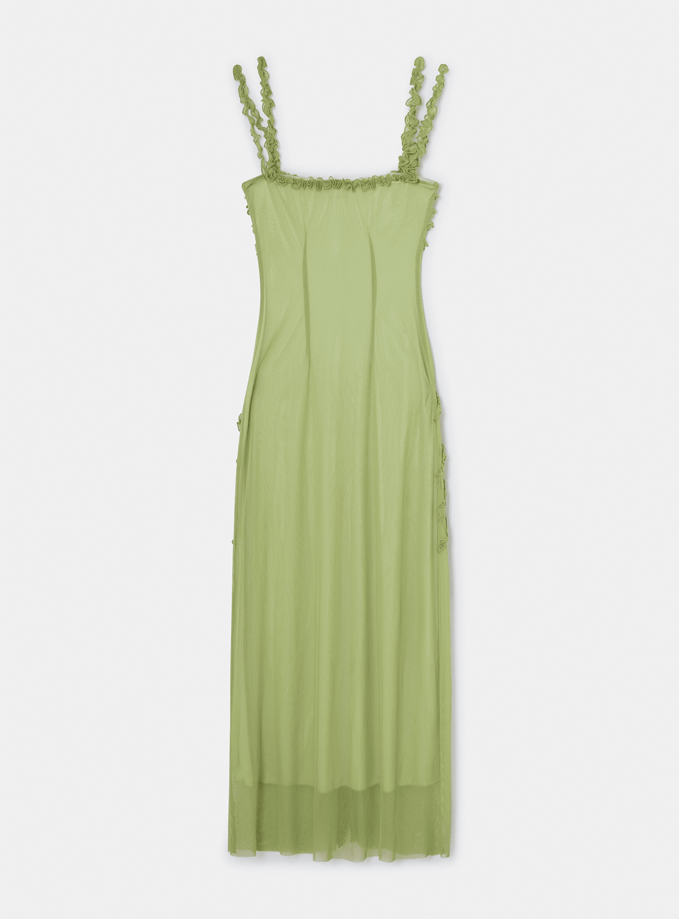 ARABELLA GREEN RUFFLED DRESS – LAAGAM