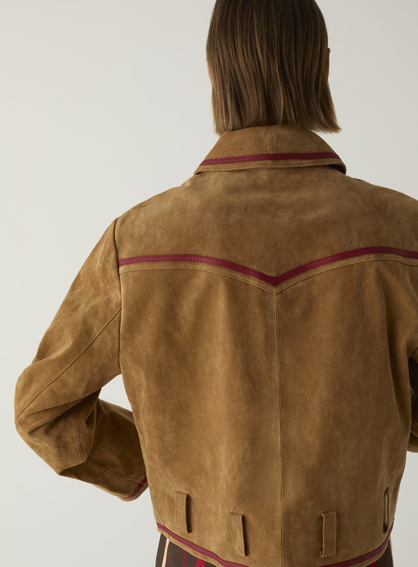 AVELINE REAL SUEDE CAMEL JACKET