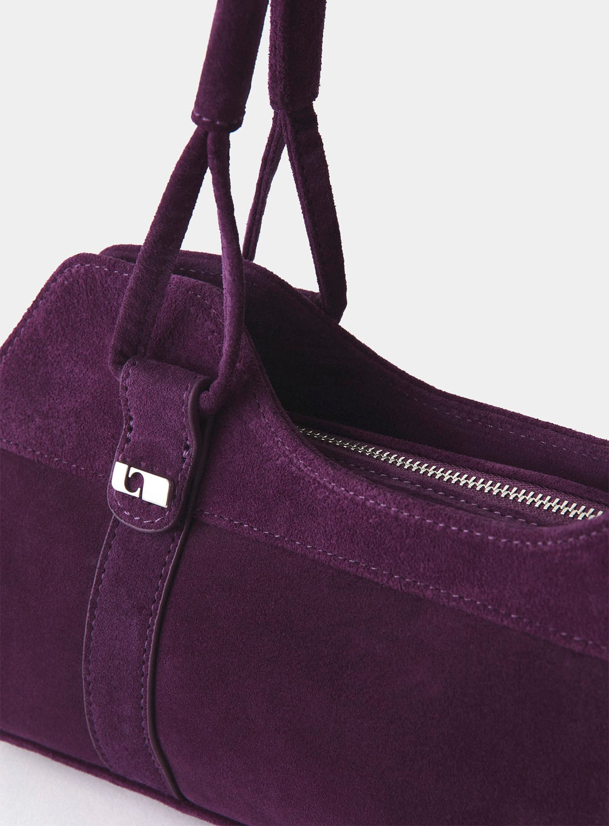 JANE AUBERGINE SUEDE BAG