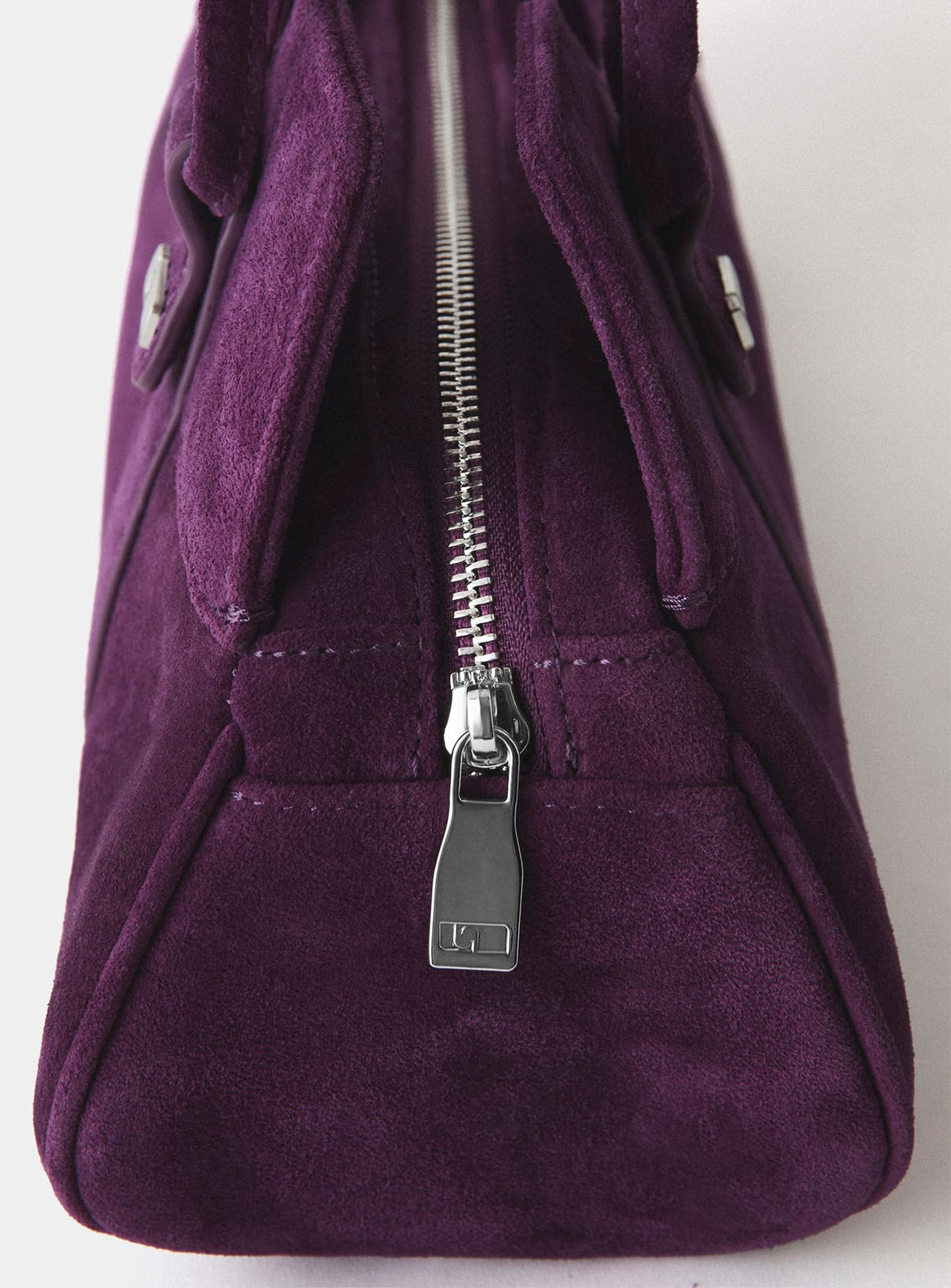 JANE AUBERGINE SUEDE BAG